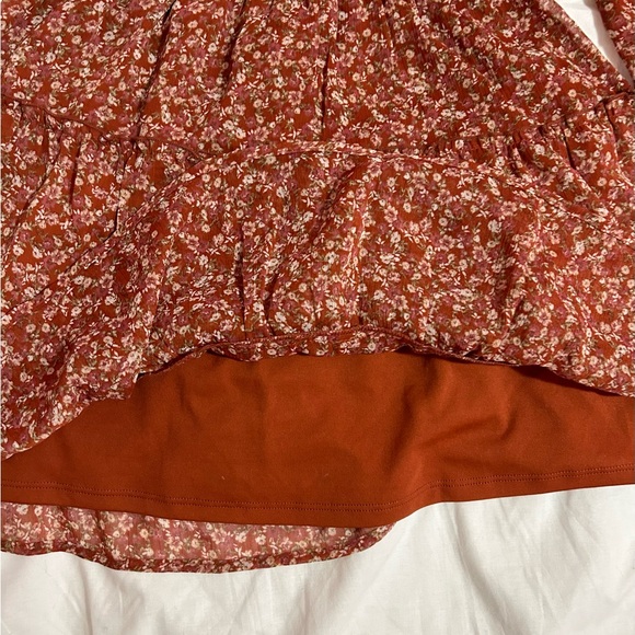 Francesca's Chiffon Tiered Floral Mini Dress | Size M Women's - Picture 5 of 5